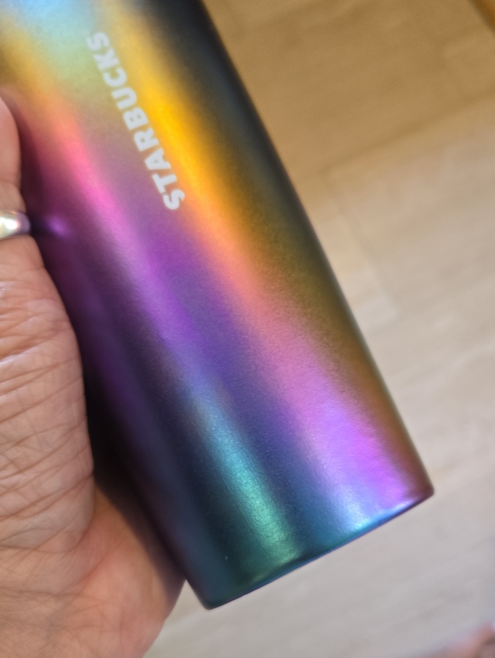 Starbuck's Iridescent Pastel Rainbow Travel Mug - Picture 5 of 7